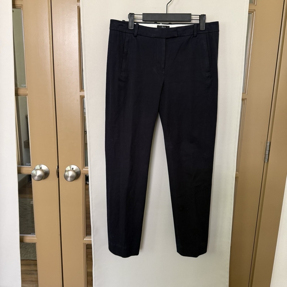 J. Crew Womens 8 Black Maddie Straight Leg Dress Pants Slacks Bottoms‎